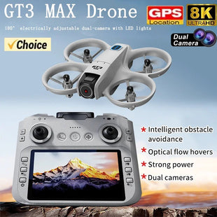 2025 GT3 MAX Mini Foldable Drones with LED and GPS
