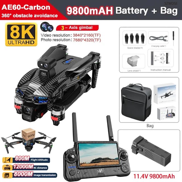 AE60 Professional Drone with 8K HD Camera - Winskyzone