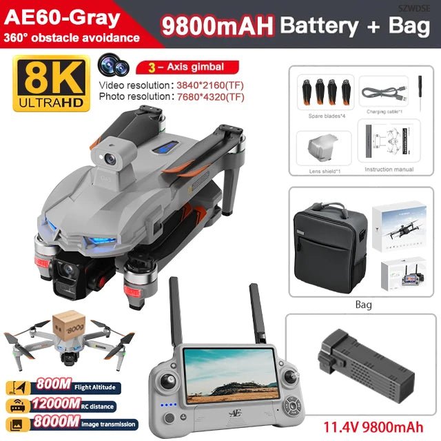 AE60 Professional Drone with 8K HD Camera - Winskyzone