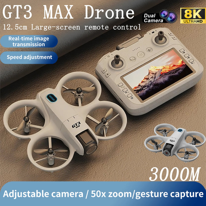GT3 MAX Mini Drone 5G 8K GPS Professional HD Aerial Photography - Winskyzone