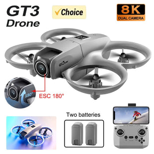 GT3 Mini Drone with 8K Camera - Ideal for Aerial Photography