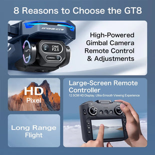 GT8 NEW Drone 4K Professional 8K Camera Aerial FPV Avoiding Obstacles - Winskyzone