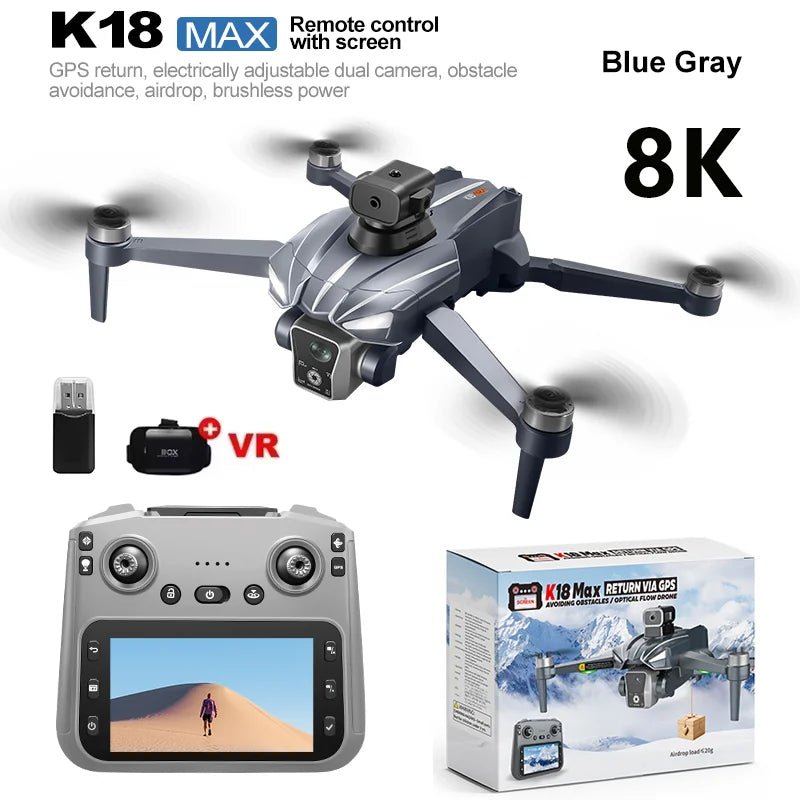 K18MAX GPS Drone 8K HD With Screen Remote Control - Winskyzone