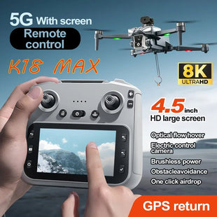 K18MAX GPS Drone 8K HD Remote Control Screen