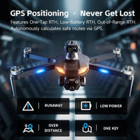 M7 Drone Brushless 8K HD Camera Remote control with screen - Winskyzone
