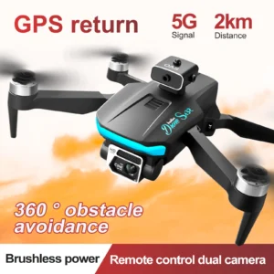 2025 New GPS Quadcopter UAV Drone Dual HD Cameras Brushless Motor Intelligent Obstacle Avoidance One-Key Return for Adults