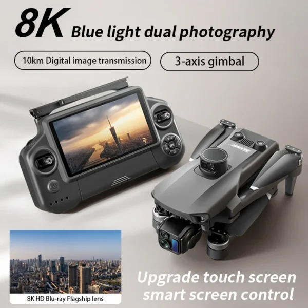 A25 PRO Professional Drone With 8K Camera GPS 3-Axis Gimbal 360° Obstacle Avoidance Touch Screen FPV Brushless RC Dron Boy Toy - Image 2