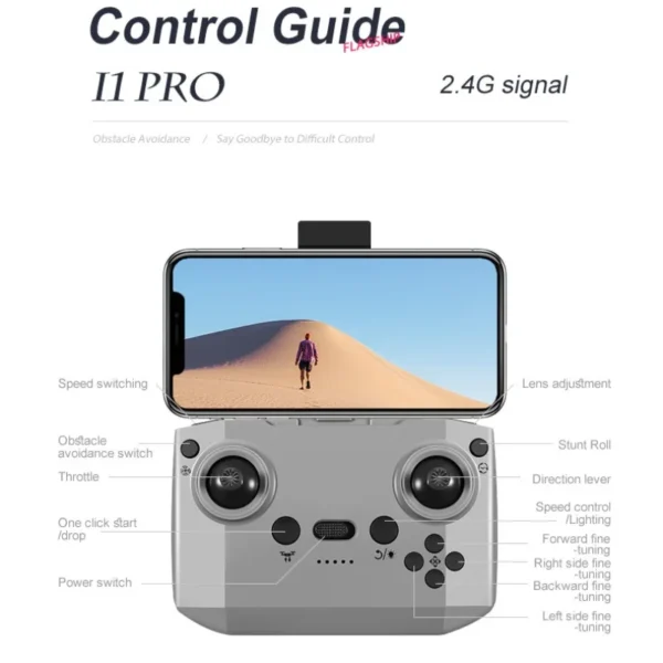 i1PRO 180° Adjustable Camera Drone RC Professional 4K HD UAV Aircraft Fixed Remote Control Obstacle Avoidance Aerial Quadcopter - Image 5