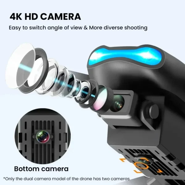 Professional HD E99Pro Drone 4k Dual WIFI fpv Quadcopter Aircraft with Obstacle Avoidance for Aerial Photography Drone Camera - Image 2