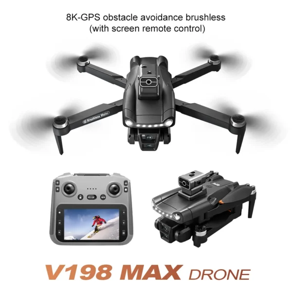 Xiaomi Mijia V198GPS Drone ESC 8K Profesional HD Camera Brushless Obstacle Avoidance Aerial Optical Foldable Quadcopter Mini toy - Image 2