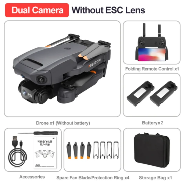RC Drone with Camera 4K Dual Camera RC Quadcopter with Function 4 Sided Obstacle Avoidance Waypoint Flight Gesture Control Stora - Image 4