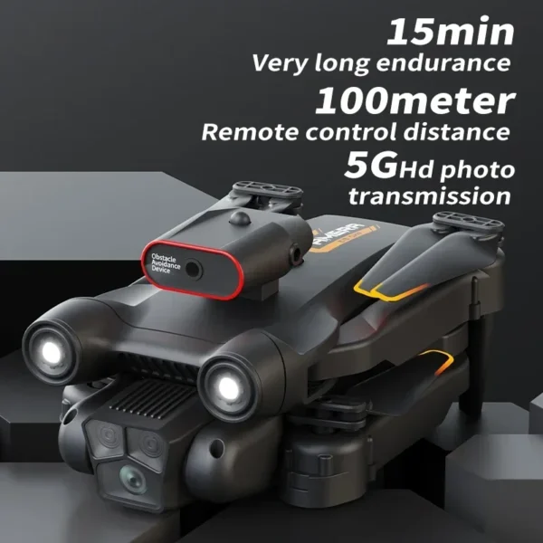 New M17 Max Drone 8K Professinal Optical Flow Dron Triple HD Camera Foldable RC Helicopter WIFI FPV Height Hold Apron Sell LED - Image 5