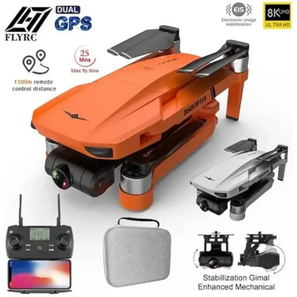 KF102 GPS Drone 4k Profesional 8K HD Camera 2 Axis Gimbal Photography Brushless Foldable Quadcopter RC Distance 1200M