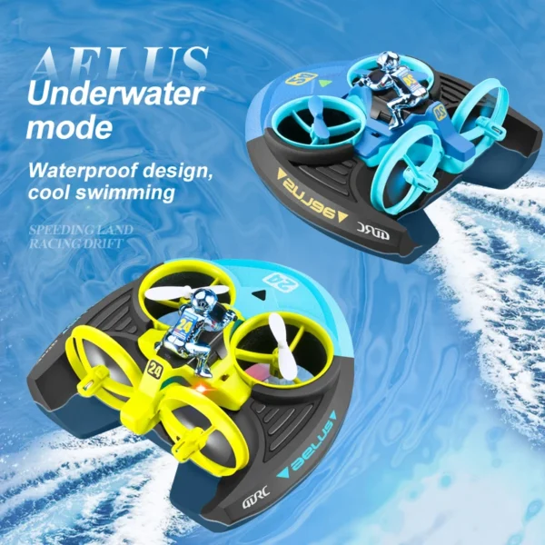Mini Rc Drone Waterproof Headless Mode 4CH Remote Control Helicopter 3D Flip Air Land Sea Quadcopter Plane Kids Toys for Childre - Image 2