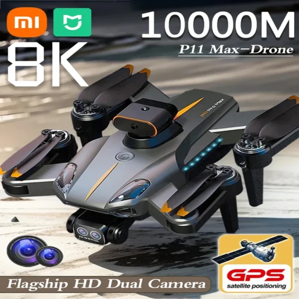 Xiaomi MIJIA P11 Max Drone 5G GPS Professional 8K HD Aerial Photography Dual Camera Obstacle Avoidanc Brushless Quadrotor 10000M