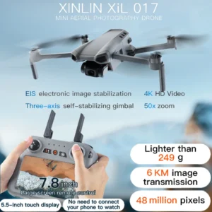 XINLIN XiL 017 Drone 4K HD Camera 3-Axis Gimbal Touch Screen 249g Ultralight design Brushless EIS Electronic RC Quadcopter Toys
