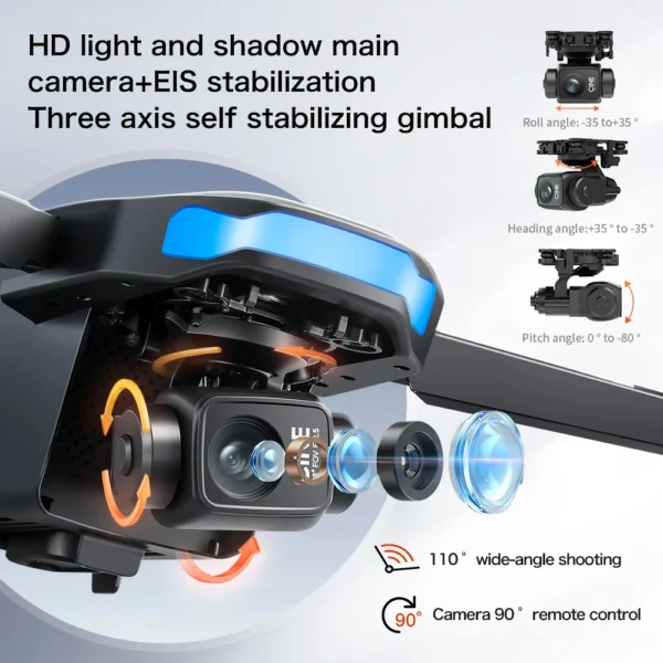 S-X1 MAX GPS Drone 4K Professional HD Camera 3-Axis Gimbal 5G Digital image transmission Large Screen FPV Dron RC Quadcopter 5KM - Image 4