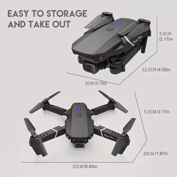 2024 E88Pro RC Drone 4K Professinal With 3 Battery 1080P Wide Angle HD Camera Foldable Helicopter WIFI FPV Height Hold Gift Toy - Image 6
