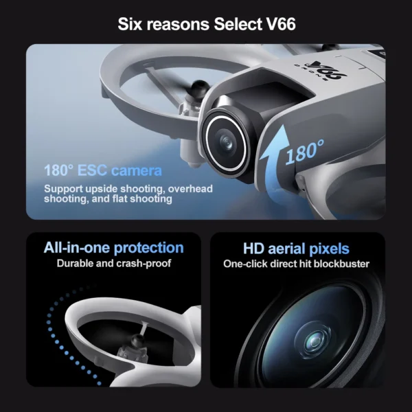 Xiaomi Mijia V66 Mini Drone Children's Toy 8K Profession HD Camera WiFi RC Height Freestyle Keep Helicopter Foldable Quadcopter - Image 3