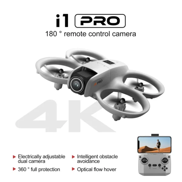 i1PRO 180° Adjustable Camera Drone RC Professional 4K HD UAV Aircraft Fixed Remote Control Obstacle Avoidance Aerial Quadcopter - Image 3