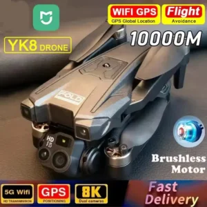 YK8 Drone 8K HD Professional 360 °Obstacle Foldable Avoidance 5G WIFI Aerial Photography Brushless Motor RC Quadcopter