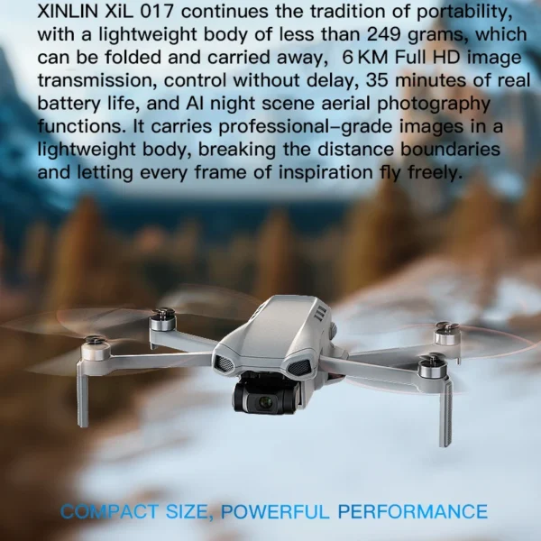 XINLIN XiL 017 Drone 4K HD Camera 3-Axis Gimbal Touch Screen 249g Ultralight design Brushless EIS Electronic RC Quadcopter Toys - Image 2