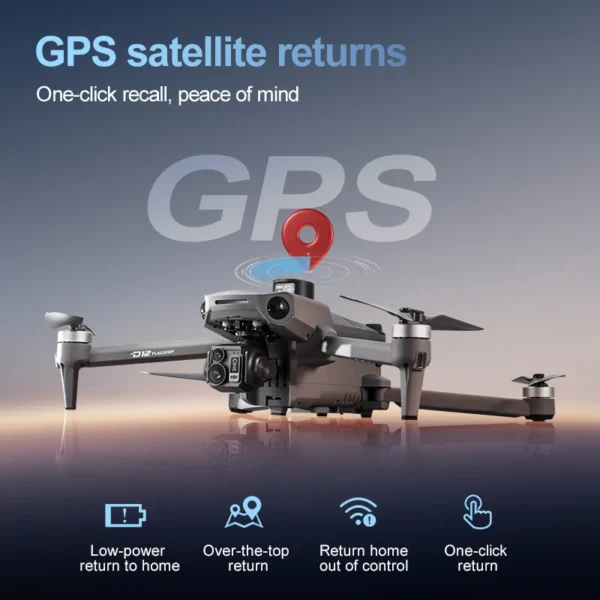 2025 New D12 GPS Drone 8K Profesional HD Camera 3-axis Gimbal Brushless Laser Obstacle Avoidance With for Fishing Dron VS P7 MAX - Image 5