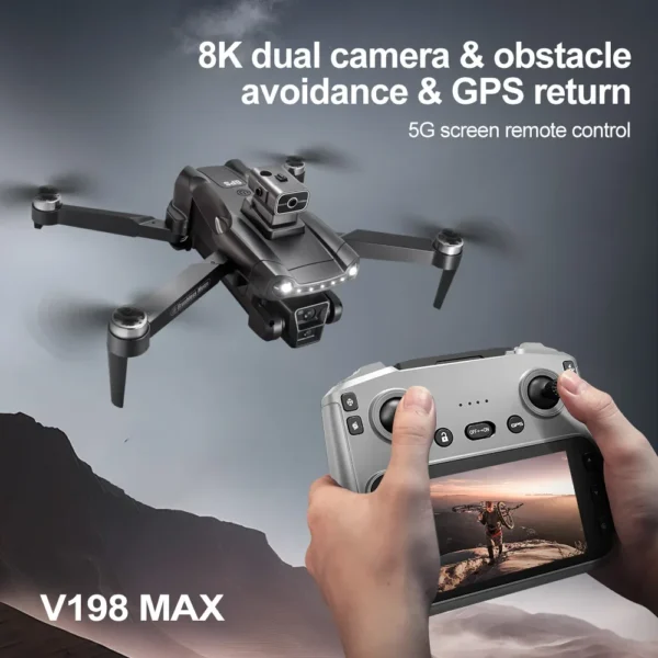 Xiaomi Mijia V198 MAX GPS Drone 8K Profesional HD Camera Brushless Laser Obstacle Avoidance Foldable Quadcopter Aerial Optical - Image 4