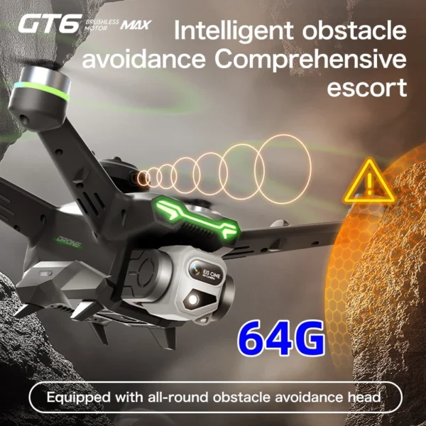 GT6 Professional Drone Long Range Flight Battery Quadcopter 4K HD Wifi Dron Aerial Photography Obstacle Avoidance Aircraft - Image 4