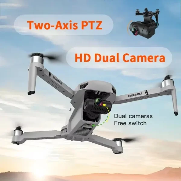 KF102 4K HD GPS Drone with Dual Camera 2-Axis Gimbal Optical Flow WiFi FPV Foldable Quadcopter Toy Perfect Gift for Kids Adults - Image 4