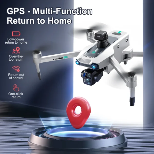 2025 New S819 GPS Drone 5G Professional 8K HD Aerial Dual Camera Screen Control 360° Obstacle Avoidance 5G WIFI RC Dron 6000M - Image 3