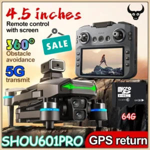 New SHOUG601 PRO GPS Drone Professional 8K Camera FPV Brushless Avoiding Obstacle With Large Screen Remote Control Folding Dron
