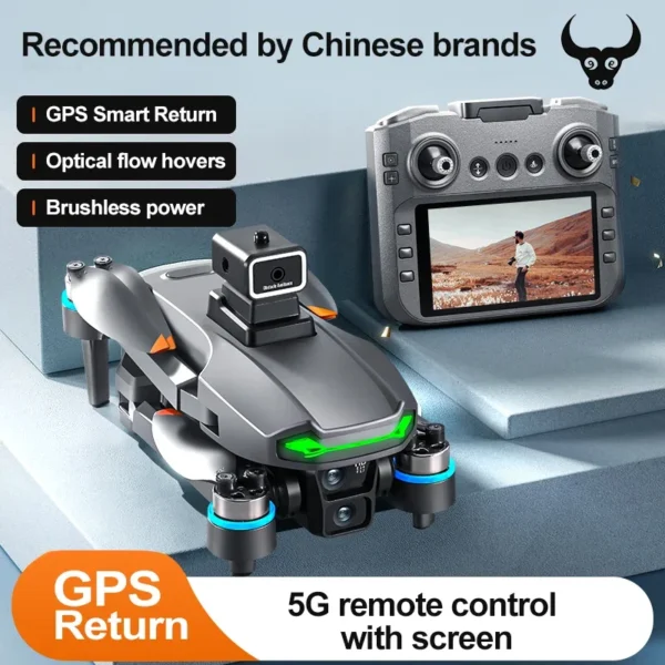 New SHOUG601 PRO GPS Drone Professional 8K Camera FPV Brushless Avoiding Obstacle With Large Screen Remote Control Folding Dron - Image 2