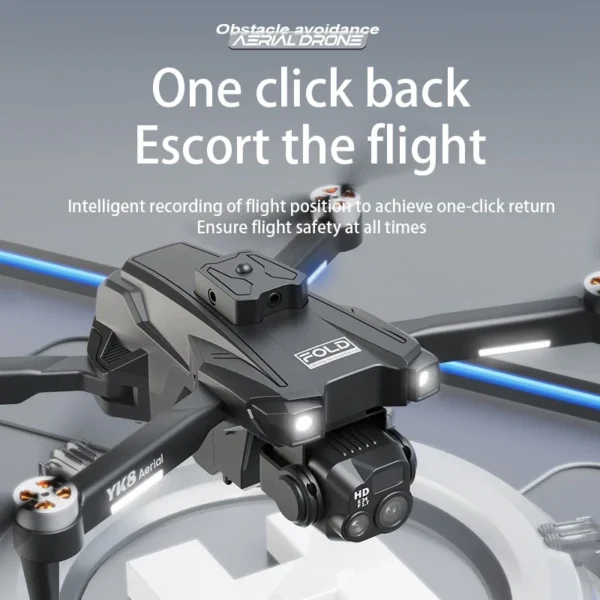 YK8 Drone 8K HD Professional 360 °Obstacle Foldable Avoidance 5G WIFI Aerial Photography Brushless Motor RC Quadcopter - Image 4