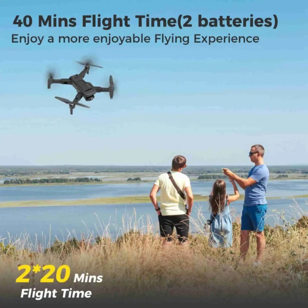 RC Drone RC Drone Brushless Motor Long Flight Times GPS Drone Quadcopter with Remote Controller 2 Batteries Remote Control Drone - Image 3