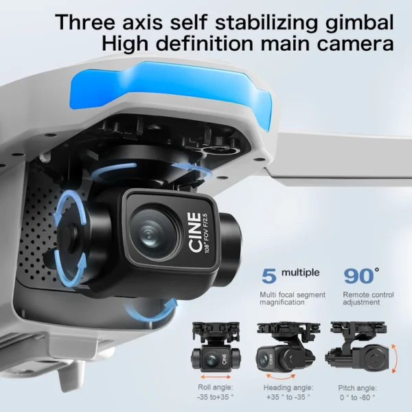 New S-X1 Max 5KM LCD SC GPS Drone 4K Dual Camera 5G Wifi FPV 3-Axis Gimbal Professional Digital image transmission RC Dron Toys - Image 4