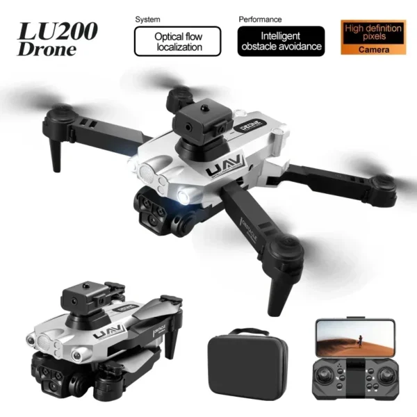 LU200 Drone 8K GPS Professional HD Aerial Photography Triple-Camera WIFI Omnidirectional Obstacle Avoidance Drone 10000M - Image 4