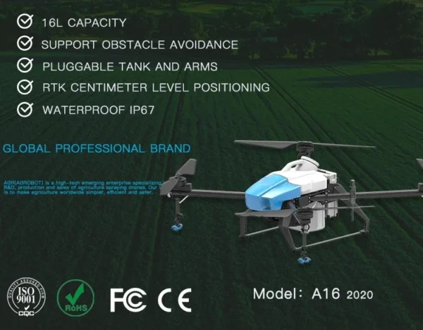 High quality big drones for agriculture agriculture drone sprayer agr a16 agricultural drone factory price - Image 6