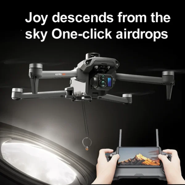 A25 PRO Professional Fishing Airdrop Drone 8K HD Camera 3-Axis Gimbal 10KM Brushless GPS Quadcopter Obstacle Avoidance RC Dron - Image 6