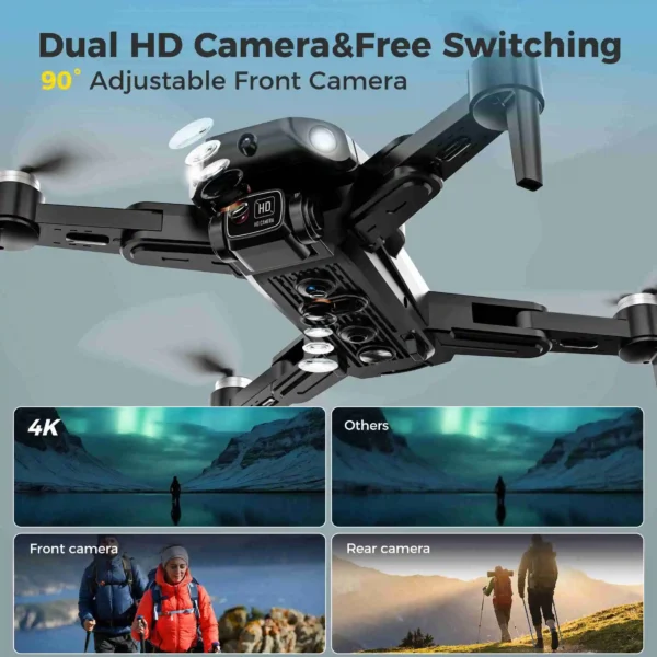 RC Drone RC Drone Brushless Motor Long Flight Times GPS Drone Quadcopter with Remote Controller 2 Batteries Remote Control Drone - Image 2