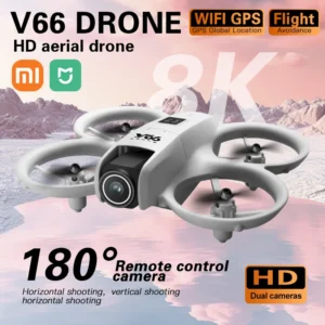 Xiaomi V66 RC Drone 8K Profession HD Camera Foldable Obstacle Avoidance Helicopter 180°Flip Micro Aircraft Children's Toys MIJIA