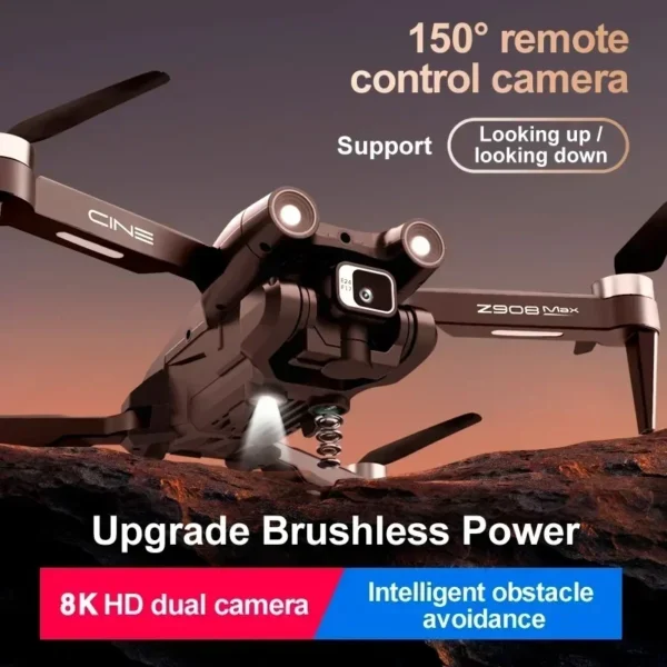 Lates Z908Pro Max Drone 4K Professional WIFI FPV Dron Obstacle Avoidance Brushless Four-Axis Folding RC Quadcopter Toys Z908 Pro - Image 3