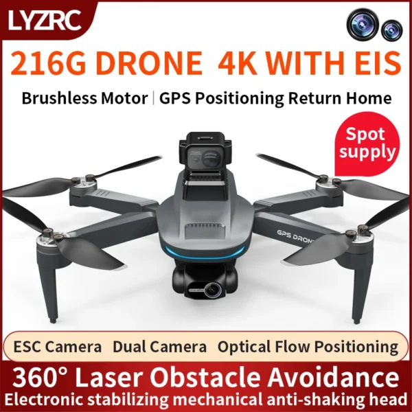 LYZRC L200 PRO MAX 2-Axis Gimbal Camera Drone 4K Professional GPS Brushless 360 Obstacle Avoidance 5G WIFI Foldable Quadcopter - Image 4