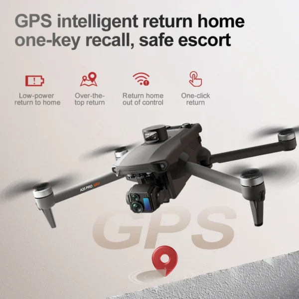 A25 PRO Professional Drone With 8K Camera GPS 3-Axis Gimbal 360° Obstacle Avoidance Touch Screen FPV Brushless RC Dron Boy Toy - Image 3