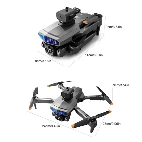 Orange D6 8K HD WiFi FPV Drone with Dual Camera Optical Flow Obstacle Avoidance Foldable RC Quadcopter Toy for Adults and Kids - Image 3