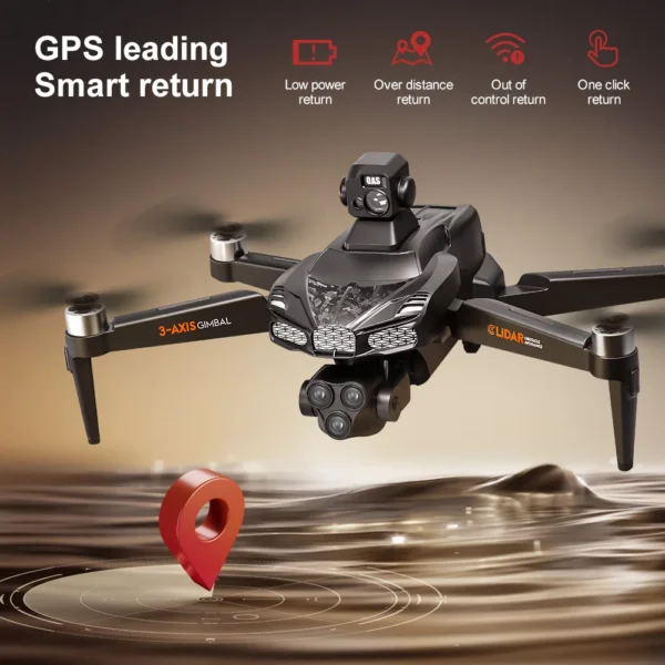 V668 GPS Drone 8K Professional 3-Axis PTZ HD Three Camera 5G WIFI FPV Dron Obstacle Avoidance Brushless Motor RC Quadcopter Toys - Image 4