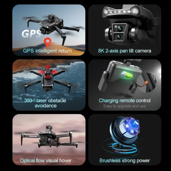 Xiaomi Mijia V198 MAX GPS Drone 8K Profesional HD Camera Brushless Laser Obstacle Avoidance Foldable Quadcopter Aerial Optical - Image 6