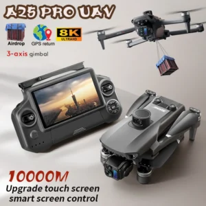 A25 PRO Professional Fishing Airdrop Drone 8K HD Camera 3-Axis Gimbal 10KM Brushless GPS Quadcopter Obstacle Avoidance RC Dron